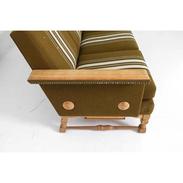 Danish Mid Century Modern Sofa W Straight Paddle Arms For Sale - Image 11 of 16