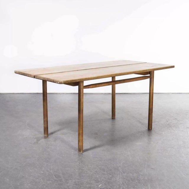 : 1950's Oak Rectangular Dining Table By Pierre Gautier-Delaye. Pierre Gautier-Delaye was an important mid century...