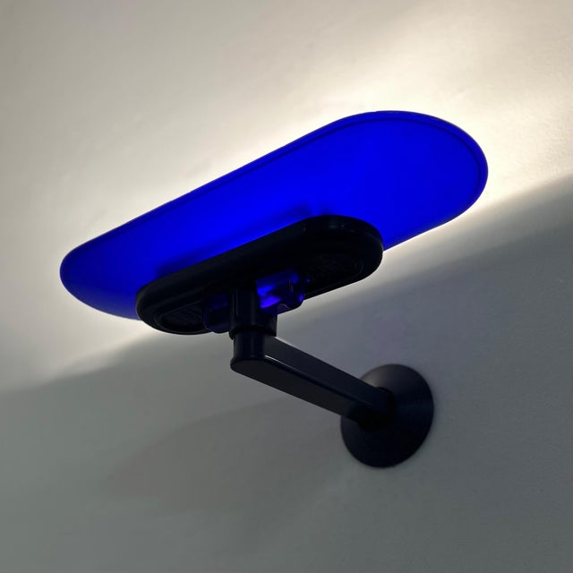 Jill Wall Lights in Blue by Perry King and S. Miranda & G. Arnaldi for Arteluce, 1970s, Set of 2 For Sale - Image 17 of 18