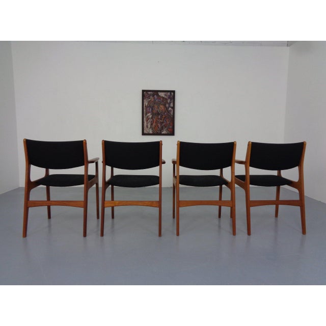 1960s Mid-Century Danish Armchairs in Teak from Erik Buch, 1960s, Set of 4 For Sale - Image 5 of 14