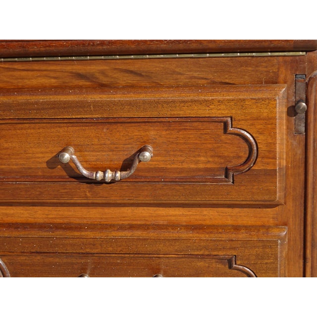 Louis XV Display Cabinet with Secretary and Drawers in Walnut, 1960s For Sale - Image 14 of 18