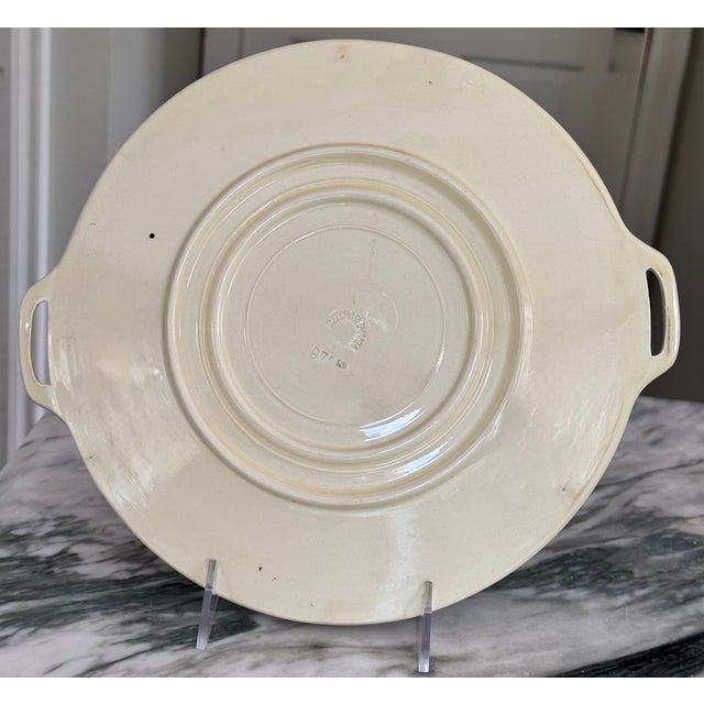 Art Deco Made in Czechoslovakia Vintage Ditmar Urbach Hand Painted Decorative Serving Plate For Sale - Image 3 of 7