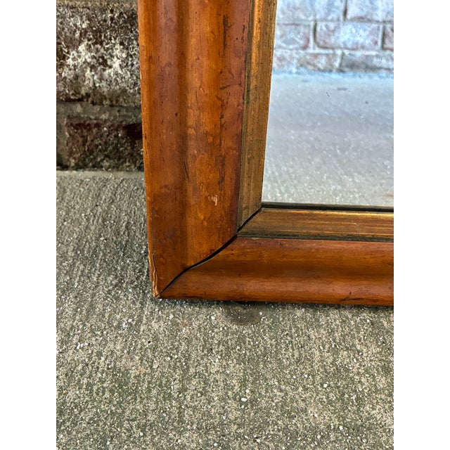 Vintage Wooden Mirror, Early American For Sale - Image 11 of 15