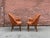 Terra Cotta Petite Art Deco Channel Back Shell Chairs, Pair For Sale - Image 8 of 13