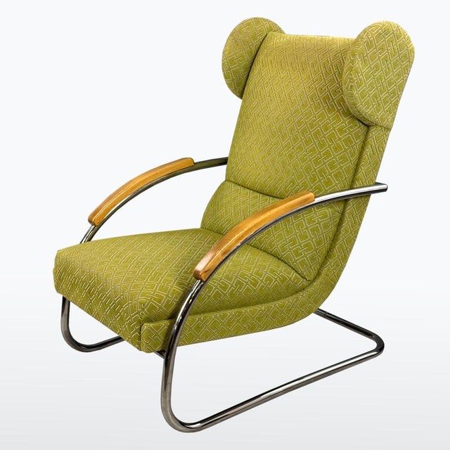 Reclining Armchair FN 26 by Arnošt Beck for Mücke-Melder, 1930s For Sale - Image 4 of 10