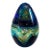 Dichroic Glass Eye Studio Paperweight – Blue Aqua Gold Sculpture Signed 1999 For Sale