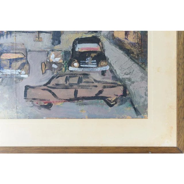 After Maurice Utrillo, French Square, 1950s, Gouache on Paper For Sale - Image 5 of 6
