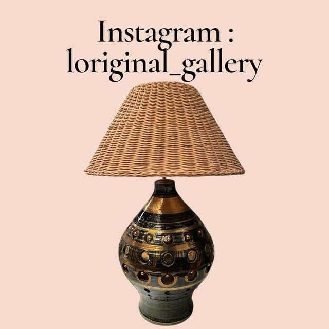 Vintage Studio Pottery Ceramic Lamp by Georges Pelletier, 1970s For Sale - Image 9 of 11