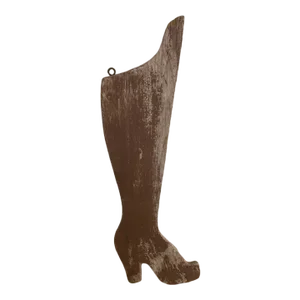 1910s Early Wooden Shop Sign for Boots