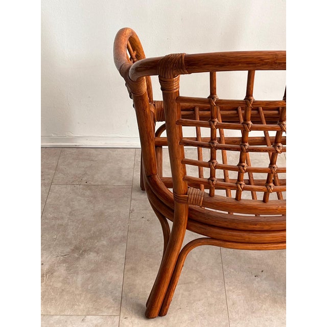 Italian Woven Bamboo Armchairs, 1960s, Set of 2 For Sale - Image 13 of 15