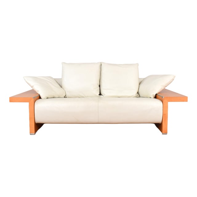 Italian Leather Sofa from Giorgetti, 1980s For Sale