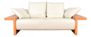 Italian Leather Sofa from Giorgetti, 1980s
