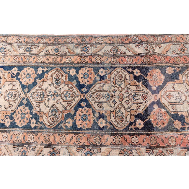 Persian Authentic 19th Century Persian Kashan Handmade Wool Rug For Sale - Image 3 of 11