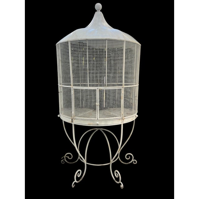 Vintage Monumental French Chateau-Style Birdcage For Sale - Image 9 of 11