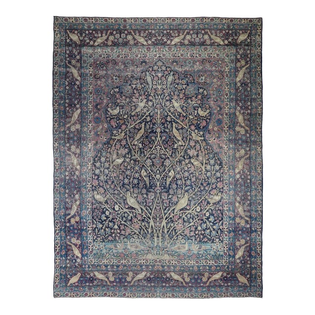 Antique Kerman Rug 8'8'' X 11'8'' For Sale