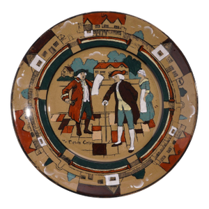 Buffalo Pottery Ye Town Crier Plate, 1908
