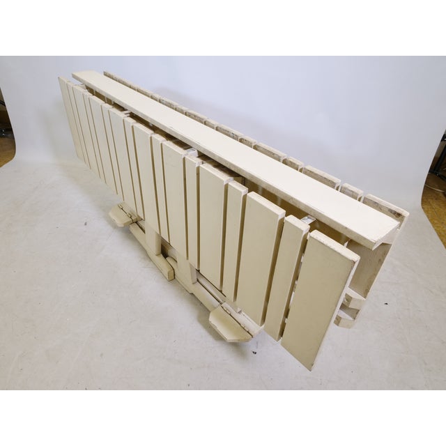 Mid-Century Folding Wooden Riviera Garden Table from Triconfort, 1970s For Sale - Image 9 of 11