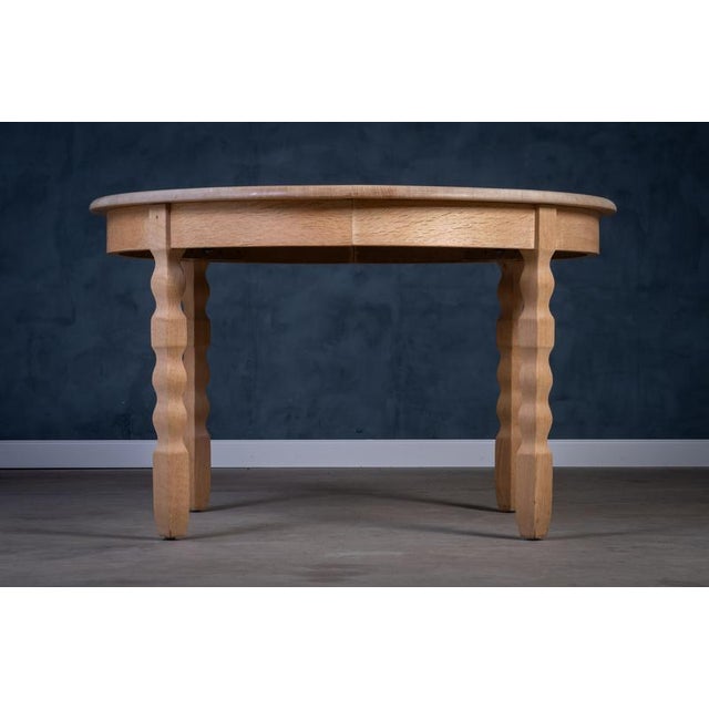 1970s Brutalist Oak Dining Table by Henning Kjærnulf, 1970s For Sale - Image 5 of 13