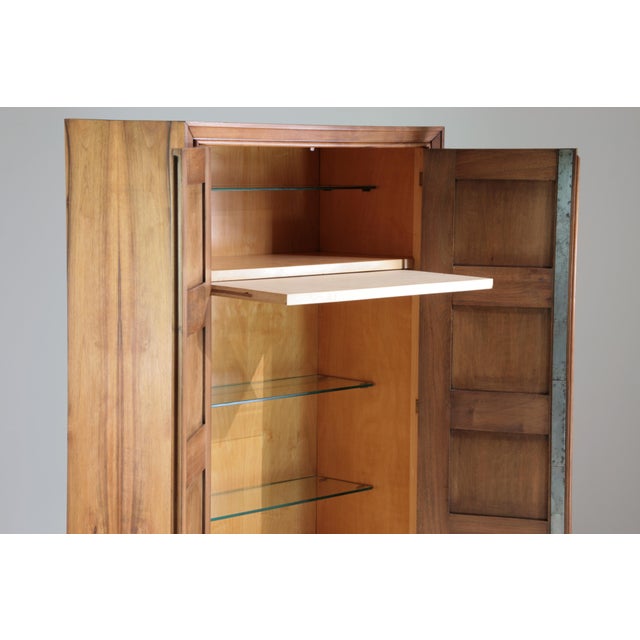 Brown Art Deco French Walnut Bar Cabinet, 1930 For Sale - Image 8 of 18