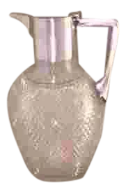 19thcent. British Sterling and Cut Glass Claret Jug