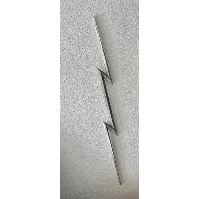 Postmodern Robert Longo, Robert Longo & Charles Clough Metal Sculpture Lightning Bolt Thunderbolt Pop Art For Sale - Image 3 of 9