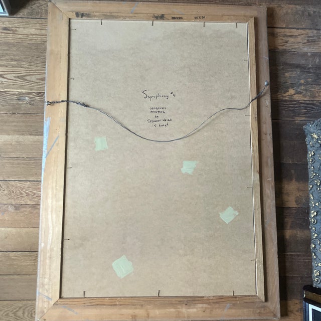 2020s Contemporary Original Stephen Heigh Abstract Painting “Symphony Number 4 “ Vintage Frame For Sale - Image 5 of 6