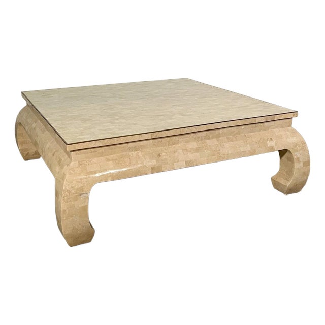 70's Tessellated Stone Ming Coffee Table For Sale