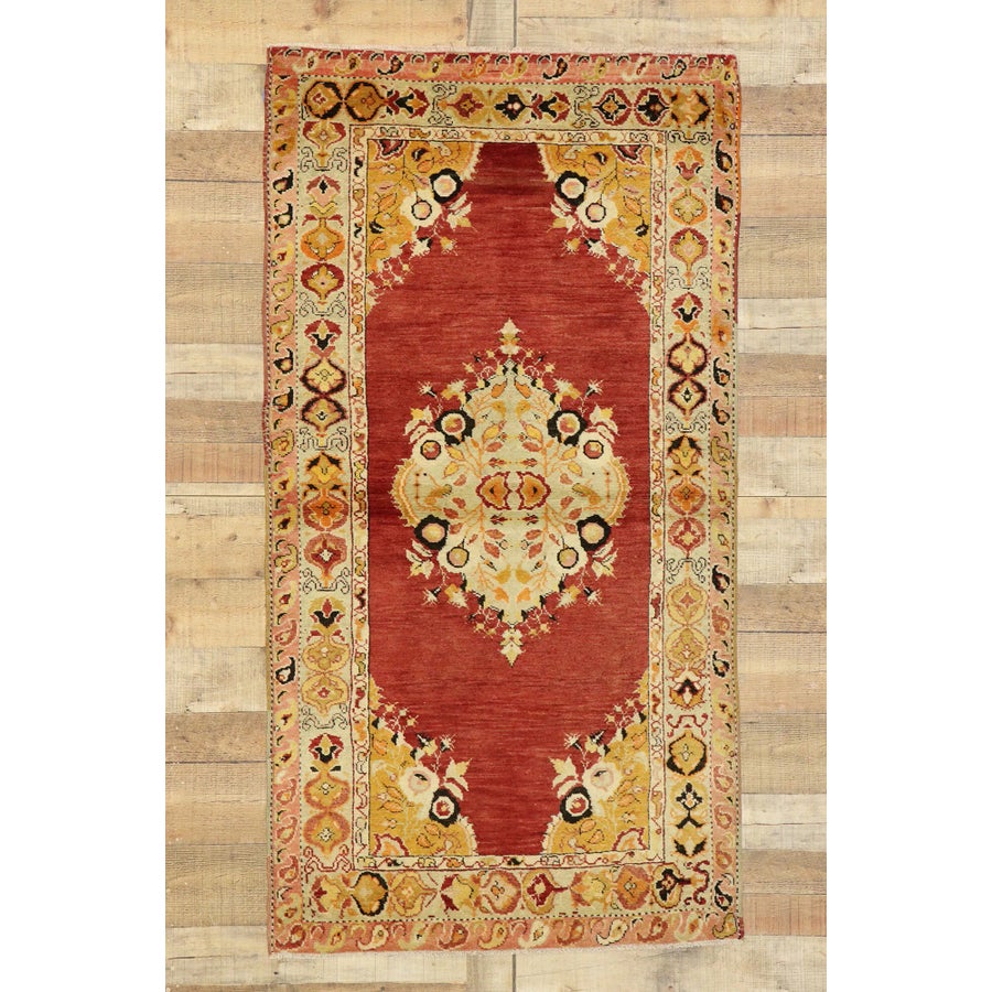 ROUND112cm\"Clockwork”ViNTAGE TURKiSH RUG ROUND112cm
