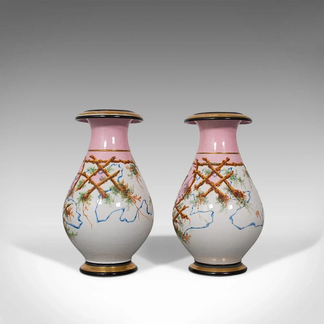 Ceramic Late 19th Century Ceramic French Victorian Urns - A Pair For Sale - Image 7 of 13