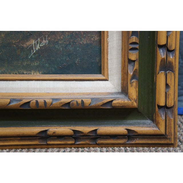 1970s Vintage Realist Woodland Oil Landscape Painting Signed and Framed For Sale - Image 5 of 13