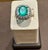 Arts & Crafts 7 Carat Cushion Cut Colombian Emerald & 3.5 Ct Diamond Ring in Platinum Size 6.2 For Sale - Image 3 of 18