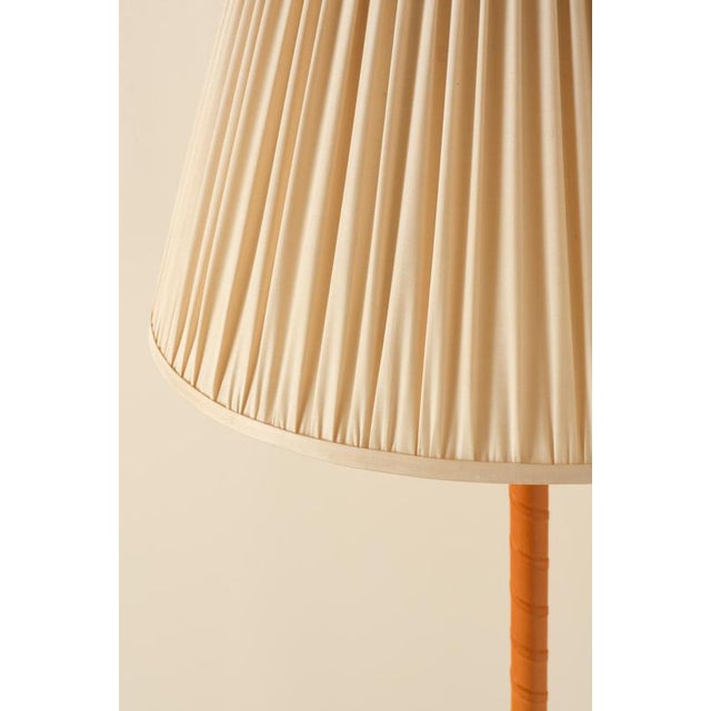 Vintage Swedish Floor Lamps in Brass and Leather, 1950s, Set of 2 For Sale - Image 4 of 8