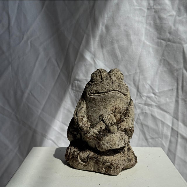 Small Balinese Limestone Frog Sculpture with Gamelan Music, 1980s For Sale - Image 4 of 11