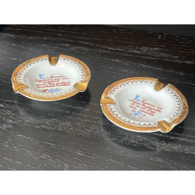 Vintage French Limoges Ashtray Catchall Set of 2 For Sale - Image 18 of 18
