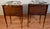 1910 Pair French Louis XV Walnut Satinwood & Marble Bedside Tables Nightstands For Sale - Image 10 of 13