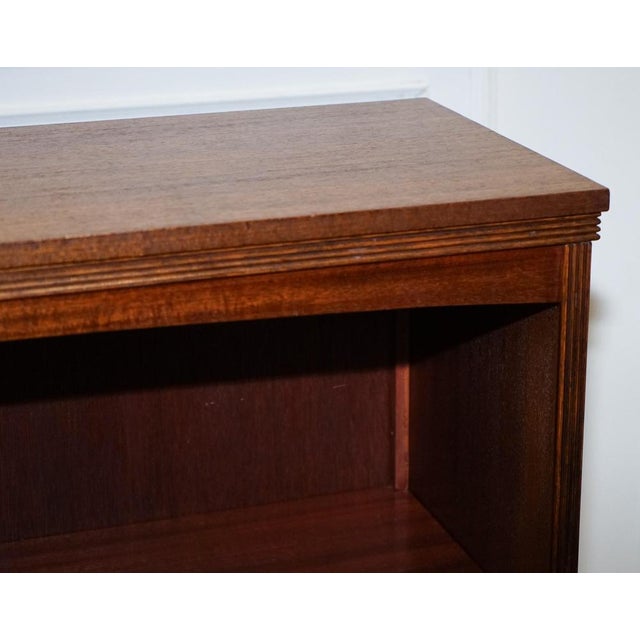 Wood Vintage Dwarf Open Bookcase with Fixed Shelves For Sale - Image 7 of 13