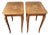 Italian Burlwood Marquetry Side Table Pair For Sale