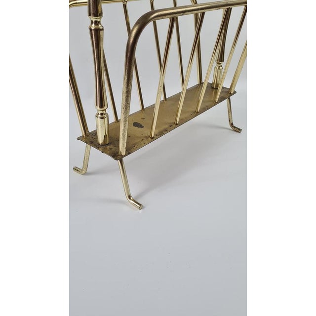 Newspaper Stand in Brass-Plated Metal, 1970s For Sale - Image 6 of 11