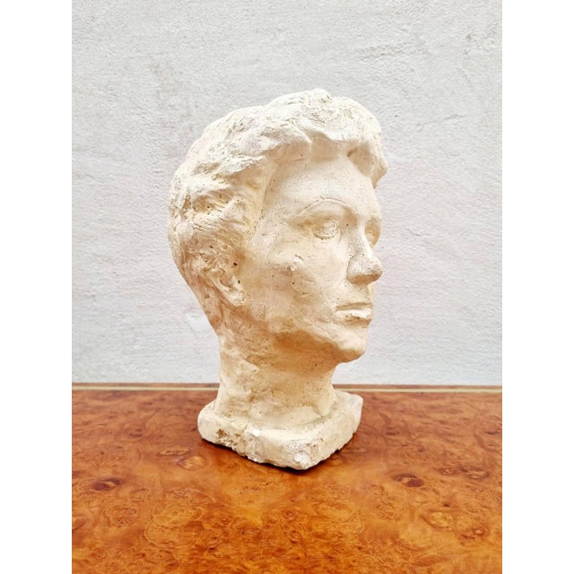 Sculptured Plaster Female Modelled Head, Italy, 1950s For Sale - Image 12 of 13
