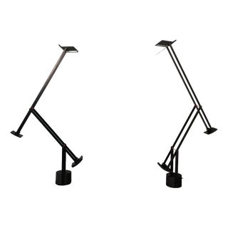 Italian Modern Black Tizio Table Lamps by Richard Sapper for Artemide, 1980s, Set of 2 For Sale
