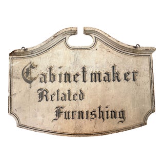 Antique Wooden Sign For Sale