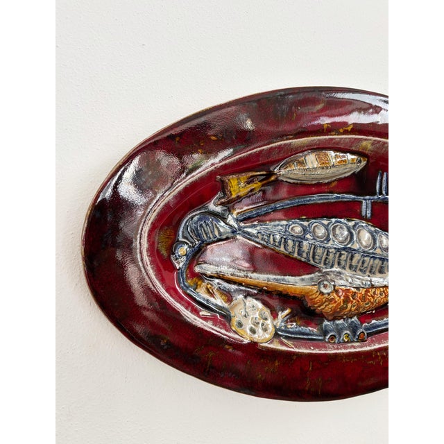 1950s Decorative Ceramic Plate by Carlo Zauli, Italy, 1950 For Sale - Image 5 of 7