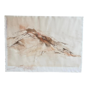 Polly Schaafsma Signed Original Watercolor, Mountain in Big Bend, 1978