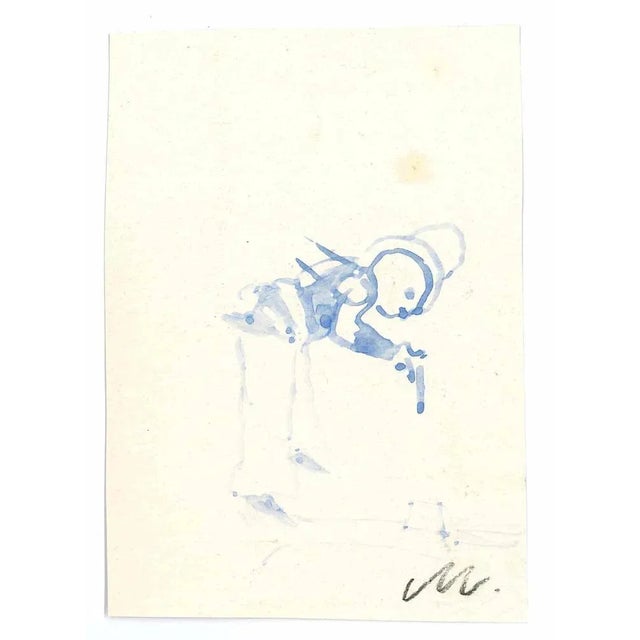 The Shoot is a watercolor Drawing realized by Mino Maccari (1924-1989) in the 1960s. Monogrammed on the lower margin. Good...