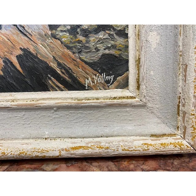 1950s M. Völlmy, View of Mountains, 1953, Oil on Wood, Framed For Sale - Image 5 of 9