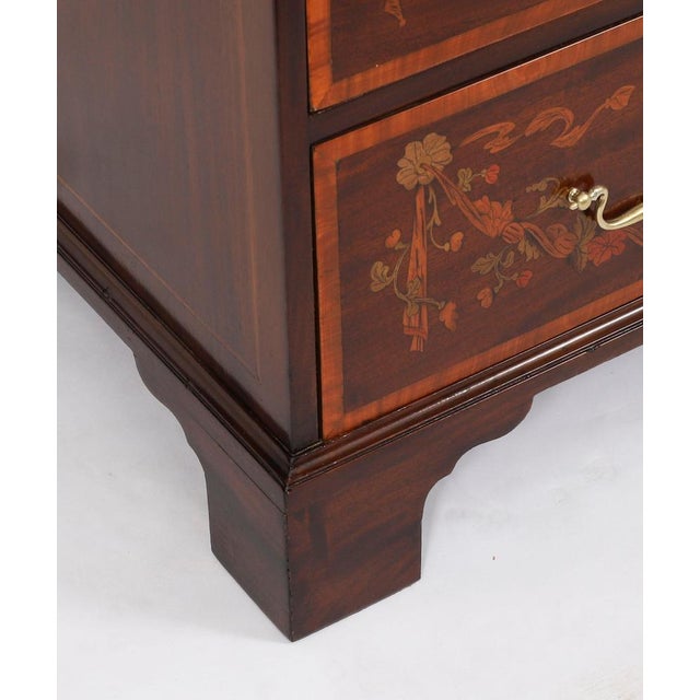 Antique Early George II Inlaid Mahogany Chest with Secretaire, 18th Century For Sale - Image 17 of 18