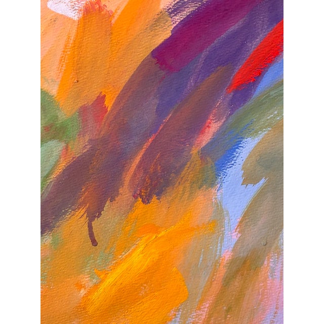 Vintage Mid to Late 20th Century Original Abstract Painting by Illegible Signature For Sale - Image 11 of 12
