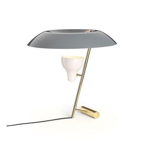 Model 548 Lamp in Polished Brass with Grey Difuser by Gino Sarfatti for Astep For Sale - Image 12 of 13