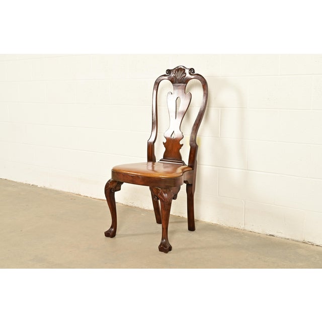 Kittinger Kittinger Georgian Carved Mahogany Side Chair or Dining Chair For Sale - Image 4 of 17