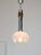 Vintage Italian Chrome and Glass Pendant Lamp For Sale - Image 10 of 14